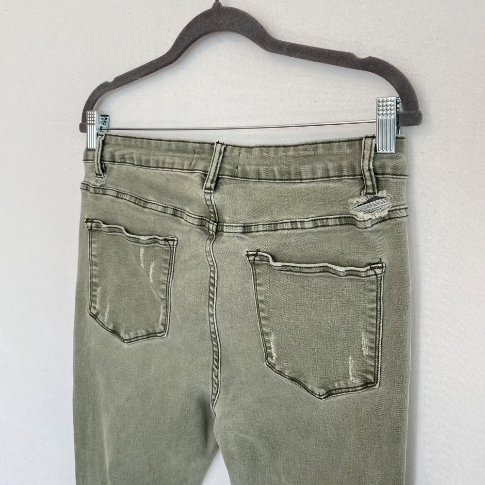 VERVET Women’s Size 32 Distressed Frayed Hem 5 Pocket Ankle Skinny Jeans - Picture 5 of 9